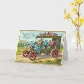 De Victoriaans Roze Verjaardag van de Auto van de Kaart (Gele Bloem)