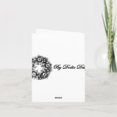 De Victoriaans Stijl dankt u kaardt met Ruikertje Bedankkaart (Achterkant)