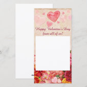 De Victoriaans Valentijnsdag van de Harten van Feestdagenkaart (Voorkant / Achterkant)