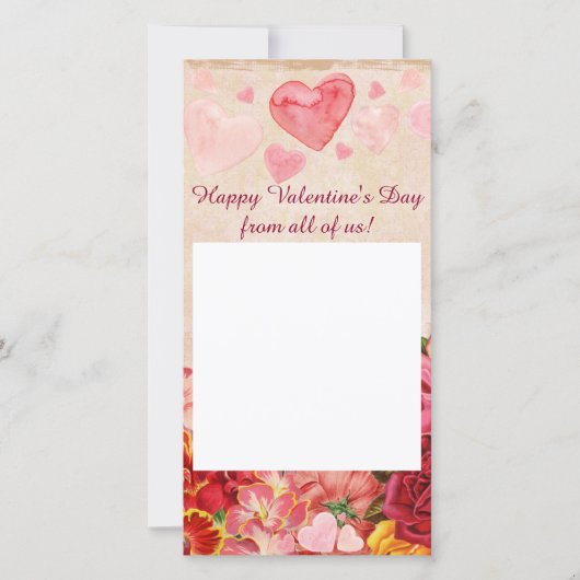 De Victoriaans Valentijnsdag van de Harten van Feestdagenkaart (Voorkant)