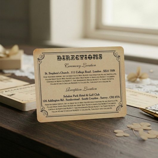 De Victoriaanse Steampunk Bruiloftcollectie Kaart