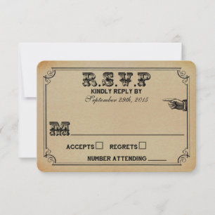 De Victoriaanse Steampunk Trouwcollectie RSVP Kaartje