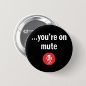 De video Vraag, het Werk van Huis, u bent op stomm Ronde Button 5,7 Cm (Voorkant /achterkant)