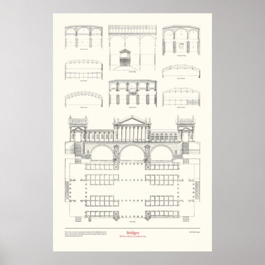 De vier boeken over architectuur - Bruggen Poster (Voorkant)