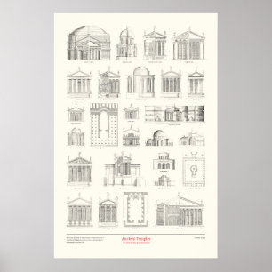De vier boeken over architectuur - Oude tempels Poster