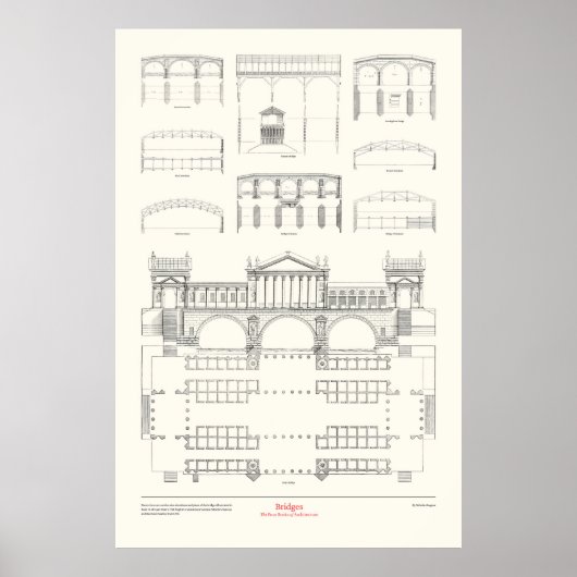 De vier boeken van architectuur - Bruggen Poster (Voorkant)
