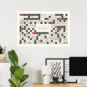 De Vier Boeken van de Architectuur - Visuele Overz Poster (Thuiskantoor)
