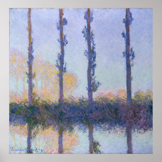 De vier bomen - Claude Monet Poster (Voorkant)