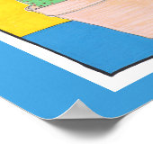 De vier cacti. Eenvoudige moderne kunst. Cactus te Poster (Hoek)