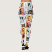 De vier Cavalier King Charles Spaniels Leggings (Achterkant)