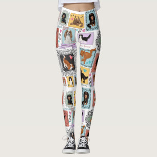 De vier Cavalier King Charles Spaniels Leggings
