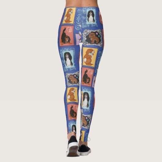 De vier Cavalier King Charles Spaniels   Leggings (Achterkant)