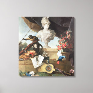 De vier continenten: Europa, 1722 (olie op canvas) Canvas Afdruk