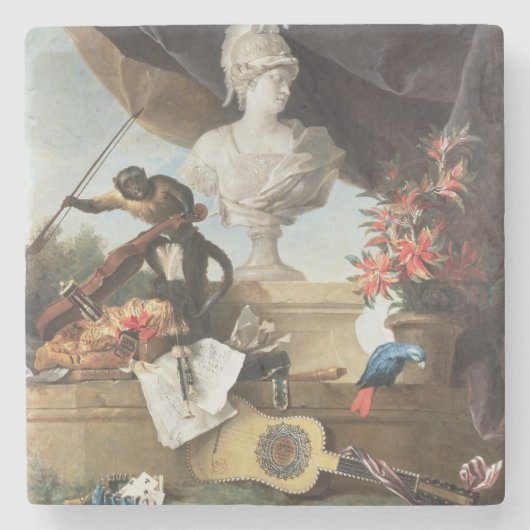 De vier continenten: Europa, 1722 (olie op canvas) Stenen Onderzetter (Voorkant)