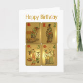 De vier edele Professions verjaardagskaart Kaart (Voorkant)