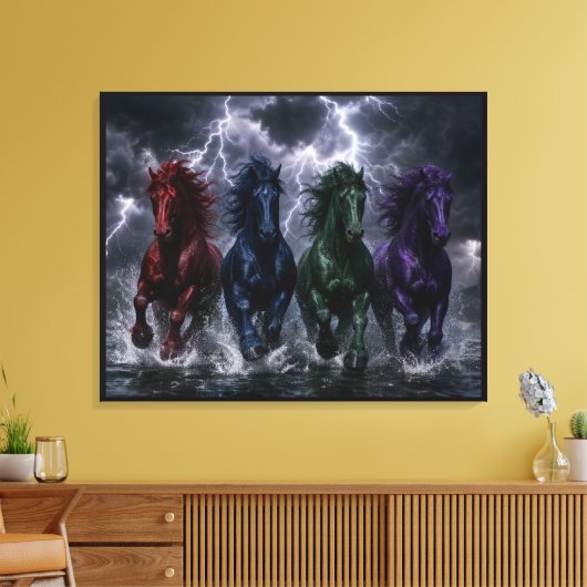 De Vier Elementen Canvas Afdruk (Insitu (Woonkamer))