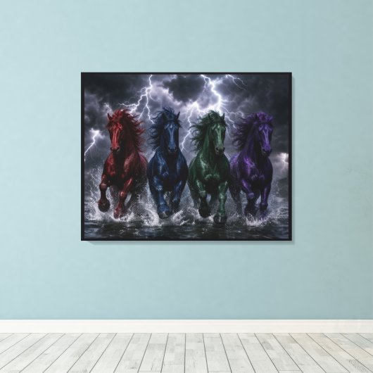 De Vier Elementen Canvas Afdruk (Insitu (Houten vloer))
