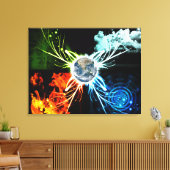 De vier elementen canvas afdruk (Insitu (Woonkamer))