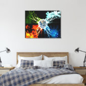 De vier elementen canvas afdruk (Insitu (Slaapkamer))