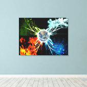 De vier elementen canvas afdruk (Insitu (Houten vloer))