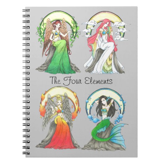 De vier elementen - laptop notitieboek (Voorkant)