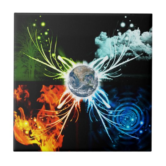 De vier elementen tegeltje (Voorkant)