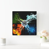 De vier elementen vierkante klok (Huis)