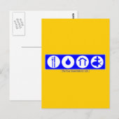 De vier essentie van het leven briefkaart (Voorkant / Achterkant)