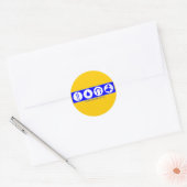 De vier essentie van het leven ronde sticker (Envelop)