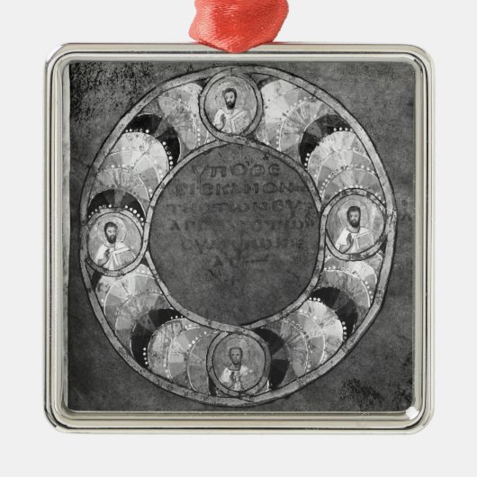 De vier evangelisten metalen ornament (Voorkant)