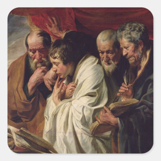 De vier Evangelisten Vierkante Sticker (Voorkant)