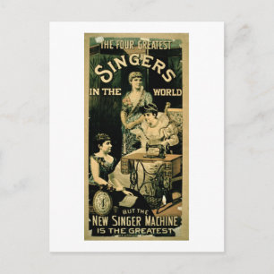 'De vier grootste zangers ter wereld, maar de N Briefkaart