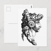 De vier hoofden van de puzzel briefkaart (Voorkant / Achterkant)