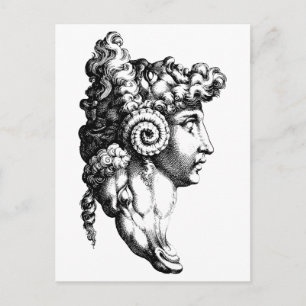 De vier hoofden van de puzzel briefkaart