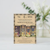 De VIER KINGS Minor Arcana | Briefkaart (Staand voorkant)