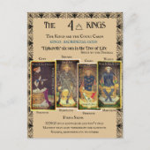 De VIER KINGS Minor Arcana | Briefkaart (Voorkant)