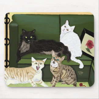 De vier kleine bergen-luienmousepad muismat