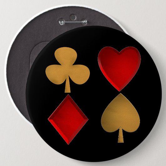 De vier kleuren ronde button 6,0 cm (Voorkant /achterkant)