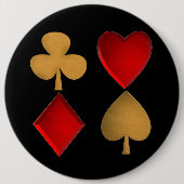 De vier kleuren ronde button 6,0 cm (Voorkant)