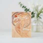 De vier kunsten - Dans, Art Nouveau Briefkaart (Staand voorkant)
