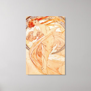 De vier kunsten - Dans, Art Nouveau Canvas Afdruk