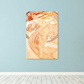 De vier kunsten - Dans, Art Nouveau Canvas Afdruk (Insitu (Houten vloer))