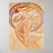 De vier kunsten - Dans, Art Nouveau Poster (Voorkant)