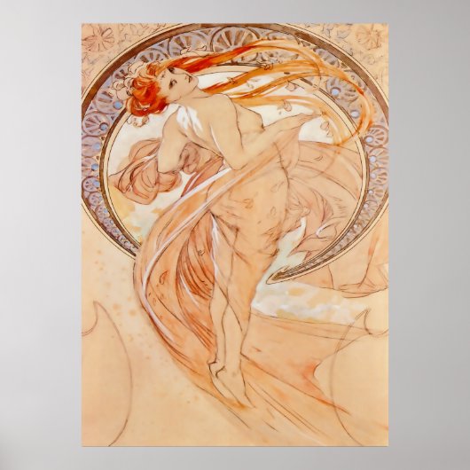 De vier kunsten - Dans, Art Nouveau  Poster (Voorkant)