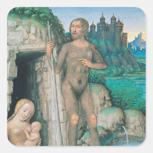 De vier maatschappelijke voorwaarden: de wilde sta vierkante sticker (Voorkant)