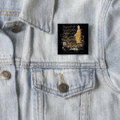 De vier Noble Truths Vierkante Button 5,1 Cm (In situ)