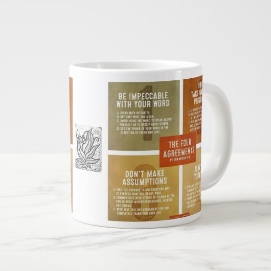 De vier overeenkomsten grote koffiekop (Voorkant rechts)