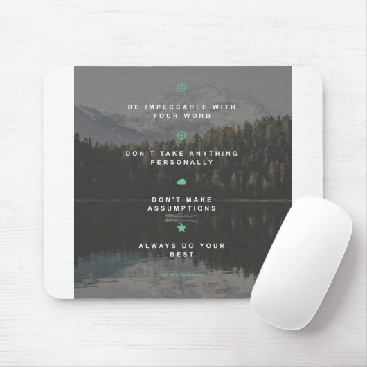 De vier overeenkomsten muismat (Met muis)