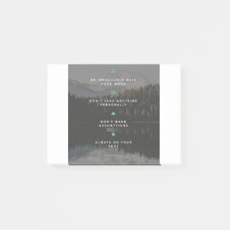 De vier overeenkomsten post-it® notes