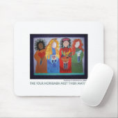 De vier paarden ontmoeten hun matchen muismat (Met muis)